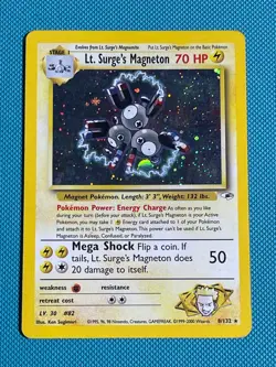 Pokemon Card - Lt. Surge's Magneton Gym Heroes 8/132 Holo Unlimited Holo Rare - Image 1