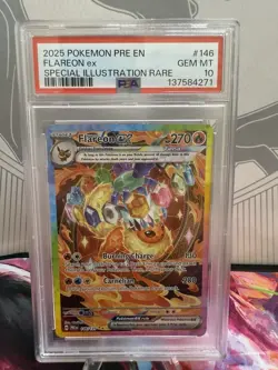 Pokemon Flareon ex 146/131 Prismatic Evolutions Special Illustration Rare PSA 10 - Image 1
