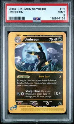 Pokemon Umbreon 32/144 - Skyridge NON Holo Rare 2003 - PSA 9 MINT - Image 3