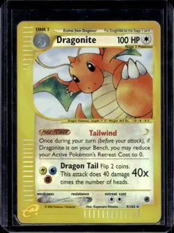 2002 Pokemon Expedition Set Dragonite Holo #9/165 - Image 1