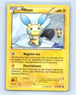 Pokemon tcg Dark Explorers Minun Lightly played - Image 1