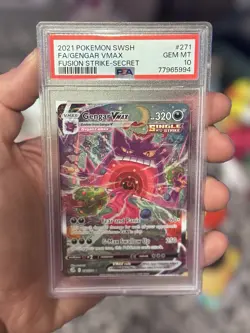 Pokemon 2021 Gengar VMAX 271/264 Alt Art Fusion Strike GEM MINT PSA 10 - Image 1