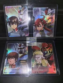 2025 Gundam Card Game Chinese Resource Tokens RP Promo Holofoil set of 4 pcs - Image 1