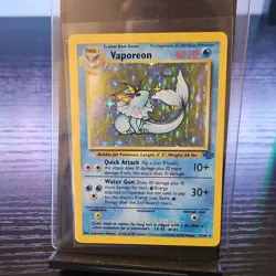 Pokemon Jungle Vaporeon 12/64 Holo Rare Unlimited English 1999 - Image 1