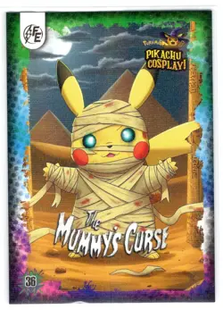 The Mummy's Curse (Pikachu) #36 - Galaxy Holo - Electric Pikachu Cosplay Pokemon - Image 1