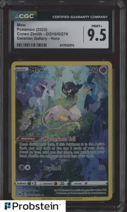 2023 Pokemon Crown Zenith GG10/GG70 Mew Holo Galarian Gallery CGC 9.5 - Image 1