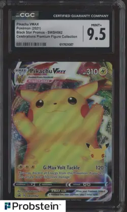2021 Pokemon BSP Celebrations Premium Figure #SWSH062 Pikachu VMAX CGC 9.5 - Image 1