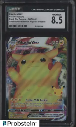 2021 Pokemon BSP Celebrations Premium Figure #SWSH062 Pikachu VMAX CGC 8.5 - Image 1