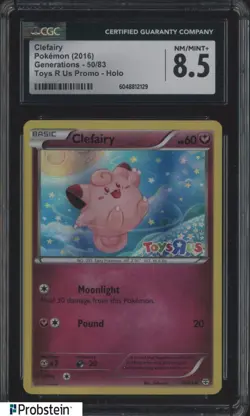2016 Pokemon Generations Toys r Us #50/83 Clefairy Holo CGC 8.5 - Image 1