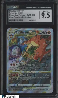 2022 Pokemon Black Star Promos sWSH262 Charizard Vstar UPC CGC 9.5 - Image 1