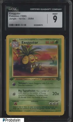 1999 Pokemon Jungle 1st Edition #35/64 Exeggutor CGC 9 MINT - Image 1