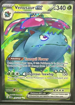 Pokemon Venusaur ex 182/165 Ultra Rare Scarlet & Violet: 151 Near Mint - Image 1