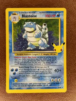2021 Pokemon Celebrations Classic Coll. Confetti Holofoil #2 Blastoise HOLO RARE - Image 1