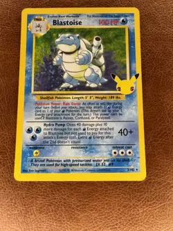 2021 Pokemon Celebrations Classic Coll. Confetti Holofoil #2 Blastoise HOLO RARE - Image 3