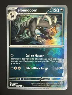 Houndoom 063/131 Poke Ball Reverse Holo Prismatic Evolutions Pokemon TCG NM - Image 1