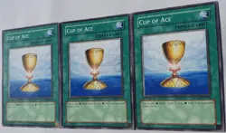 Yugioh 3x Cup of Ace LODT-EN050 Common 1st Edition Near Mint Playset - Image 3