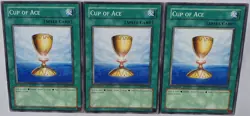Yugioh 3x Cup of Ace LODT-EN050 Common 1st Edition Near Mint Playset - Image 4