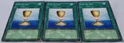 Yugioh 3x Cup of Ace LODT-EN050 Common 1st Edition Near Mint Playset - Image 5