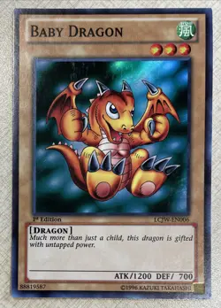 YUGIOH BABY DRAGON SUPER RARE 1ST EDITION LCJW-EN006 VLP yu-gi-oh TCG - Image 1