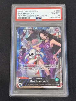 One Piece 2025 Boa Hancock OP07-038 PSA Magazine Exclusive GEM MINT PSA 10 - Image 1