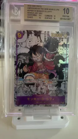 2024 One Piece Emperors in New World OP09119 Monkey D. Luffy Manga BGS 10 - Image 2