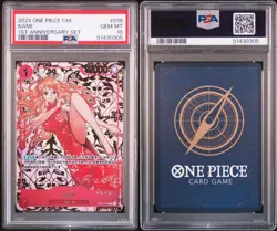 One Piece Card Game Nami Red R Chinese 1st Anniversary Edition PSA10 - Image 3