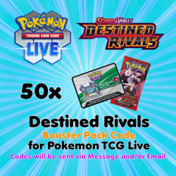 Pokemon TCG Live PTCGL PTCGO Online Codes: 50 Destined Rivals Booster Packs - Image 1