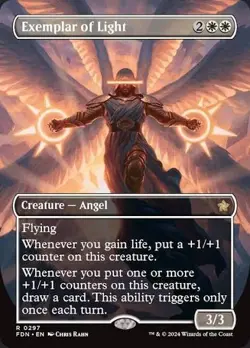 Exemplar Of Light Borderless Foundations Rare NM Magic The Gathering Card - Image 1