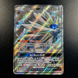 Solgaleo GX (Full Art) 143/149 SM Base Set Holo Pokemon Card Near Mint NM - Image 1