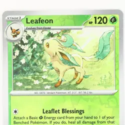 Leafeon Reverse Holo 011/167 Twilight Masquerade Pokemon TCG Card Near Mint NM - Image 2