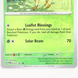 Leafeon Reverse Holo 011/167 Twilight Masquerade Pokemon TCG Card Near Mint NM - Image 3
