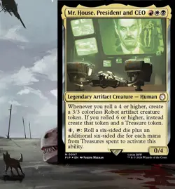 Mr. House, President and CEO Commander Deck Fallout Magic MTG EDH Treasure Token - Image 1