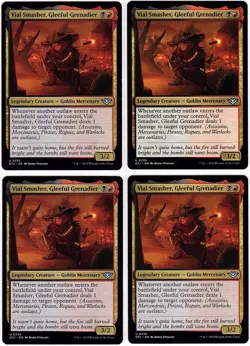 MTG Outlaws of Thunder Junction Vial Smasher, Gleeful Grenadier x 4 (Uncommon) - Image 1