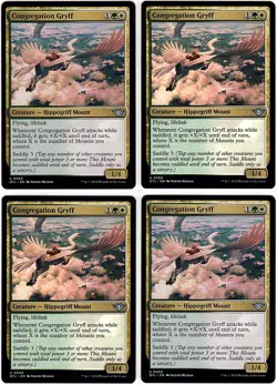 MTG Outlaws of Thunder Junction Congregation Gryff x 4 (Uncommon) - Image 1