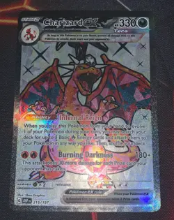 Charizard ex 215/197 Obsidian Flames English Pokemon Card NM - Image 2