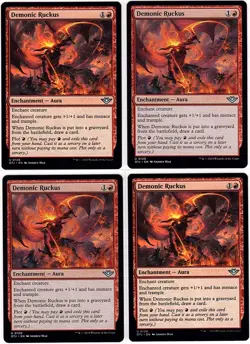 MTG Outlaws of Thunder Junction Demonic Ruckus x 4 (Uncommon) - Image 1
