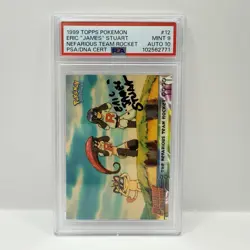 Eric Stuart Signed - Team Rocket - Topps Mewtwo Strikes Back Pokemon Card PSA 10 - Image 2