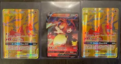 Pokemon Jumbo Reshiram & Charizard Lance’s Charizard V Cards Lot Bundle - Image 1