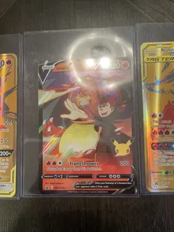 Pokemon Jumbo Reshiram & Charizard Lance’s Charizard V Cards Lot Bundle - Image 3
