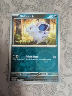 Pokemon TCG Scarlet & Violet Nidoran Reverse Holo Card 029/165 Common Nm - Image 1