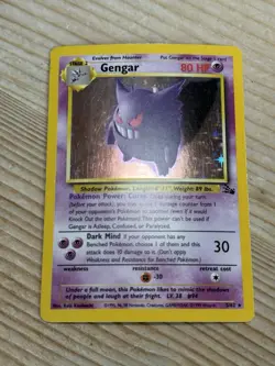 Pokemon TCG Gengar Fossil Holo Card 5/62 Unlimited Rare - Image 1
