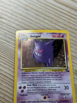 Pokemon TCG Gengar Fossil Holo Card 5/62 Unlimited Rare - Image 4