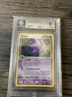 Pokemon Gengar 5/92 EX Legend Maker Holo Rare Beckett 9 Graded Card - Image 1