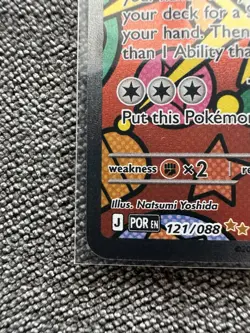 Pokemon Meowth ex Full Art Rare EX Basic Card POR 121/088 HP 170 Yoshida - Image 4