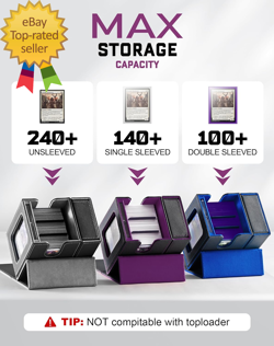 MTG Commander Deck Box with Display Window Deck Box Holds - Image 3