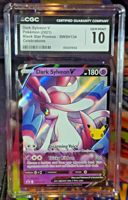 Dark Sylveon V SWSH134 SWSH: Sword & Shield Promo Cards Holo CGC 10 - Image 1