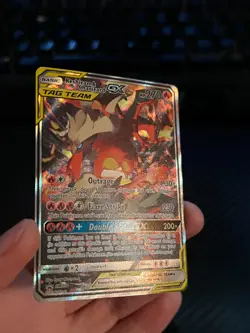 Reshiram & Charizard GX SM201 Sm Holo Pokemon TCG Card - Image 3
