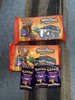 2 Pokemon Trick or Trade Booster Bundle 3 Card Mini Booster Pack 2022 Sealed - Image 1