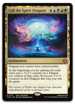 Call the Spirit Dragons #174 (NM) Tarkir Dragonstorm TDM Magic MTG - Image 1