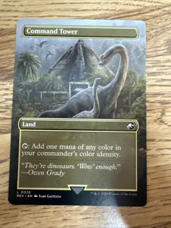 Command Tower NM Borderless Double Sided MTG Jurassic Park World Unplayed Magic - Image 1